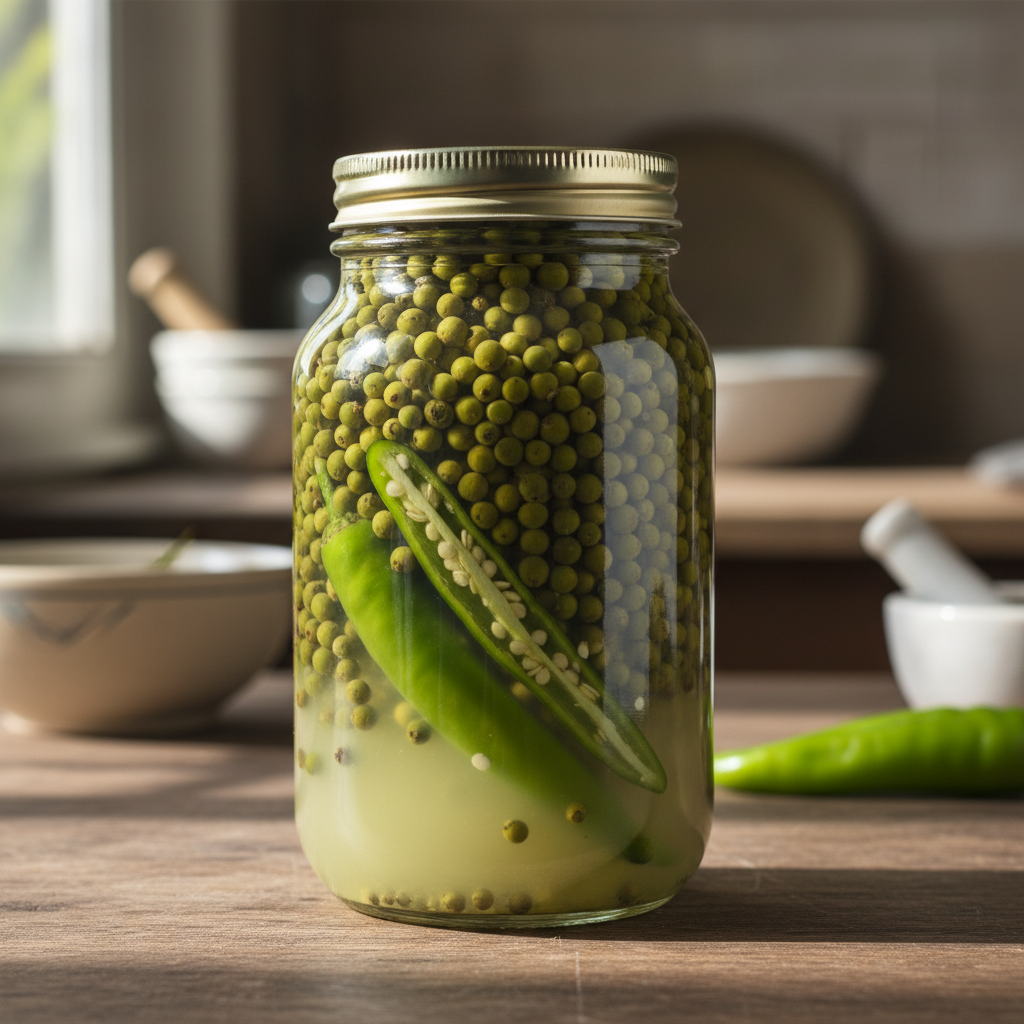 Artisanal Zero-Oil Green Peppercorn Pickle