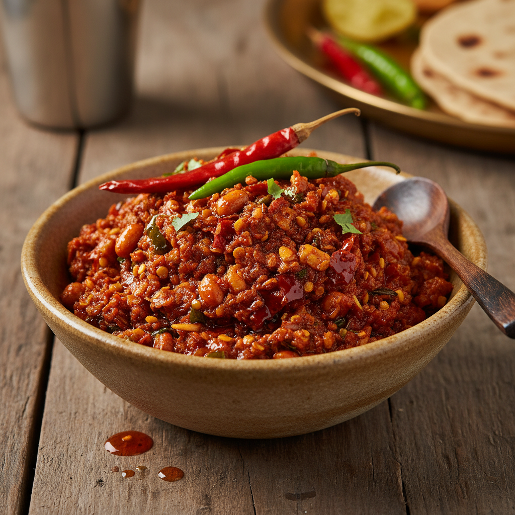 Artisanal Red Kolhapuri Thecha