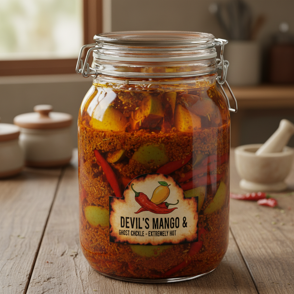 Artisanal Bhut Jolokia & Mango Pickle