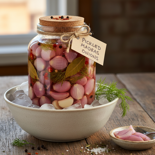 Artisanal Brined Madras Onions (Shallots)